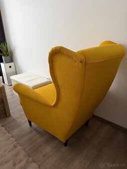 Kreslo ušiak ikea žlté - 2
