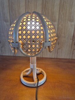 Retro ratanová stolná lampa - 2
