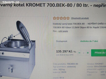 Varny kotol 80 L. Elektrycký. - 2