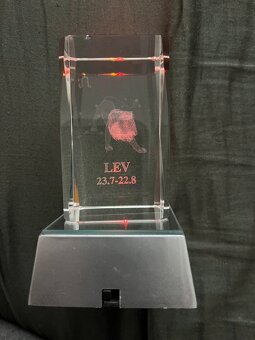 LEV Holograficka 3D sklenena soska - 2
