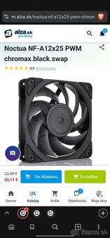 7ks Noctua NF-A12x25 PWM Chromax - 2