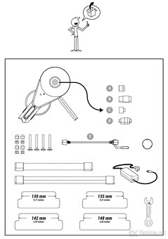 Rýchloupínacia sada/adaptér zadnej osi pre trenažér D100 - 2
