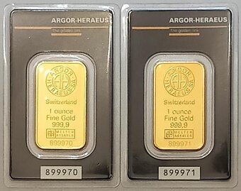2x 1oz - (62,2g) - Argor-Heraeus - Investiční zlato - 2