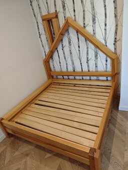 Detská masívna posteľ s matracom - 2