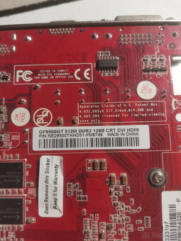 grafická karta GF9500 GT 512GB PCI Express - 2
