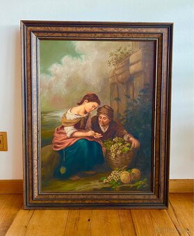 Starý krásný obraz, olejomalba na plátně - 2