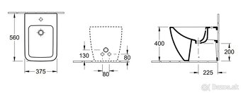 Predám bidet Villeroy & Boch Venticello stojaci 2ks - 2
