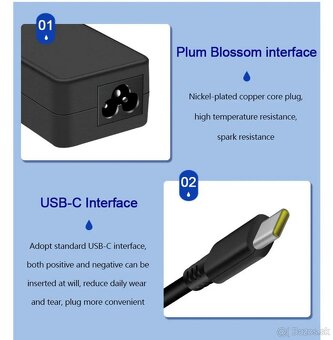 USB-C nabijacka pre notebook 20V 3.25A 65W, nova - 2