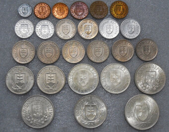 Mince: Kompletná Top sada mincí Slovenský štát 1939-45 - 2