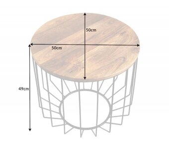 Konferenčný stolík Factory Loft 56 cm prírodná man - 2