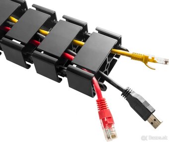 Organizér káblov - čierny - 2