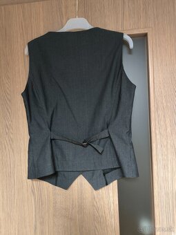Vesta elegant dámska čierno sivá - 2