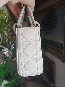 Mini dior lady bag kremova kabelka christian dior - 2