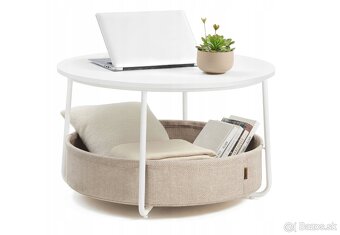 🪵 Okrúhly konferenčný stolík Songmics Vasagle – 75×75×45 cm - 2