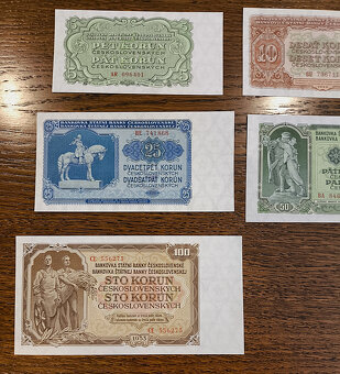 ☀️ BANKOVKY z obdobia ČESKOSLOVENSKA rok 1953, UNC sada☀️ - 2