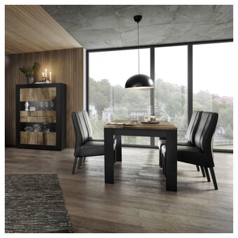 Kuchynsky stôl dub matná čierna NOVÝ - 2