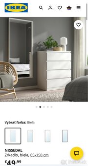 Predám nástenne zrkadlo Ikea Nissedal - 2