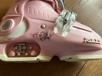 Detské Lyžiaky Roces bielo-ružové EUR veľ. 160-185 - 2