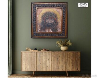 Maľba v ráme "Ježiš" - 2