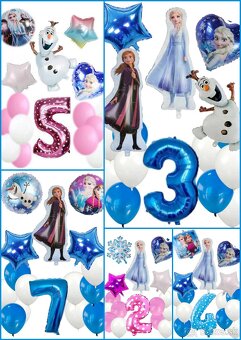 Nové veľké balóny Frozen- Anna/ Elza/ Olaf- AŽ 15/16/17/18ks - 2