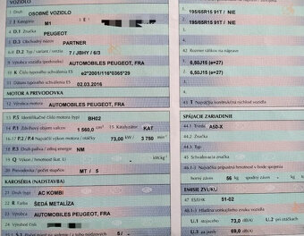 PEUGEOT PARTNER 1.6 HDI 2016 predám MOTOR BH02, TRYSKY 04451 - 2