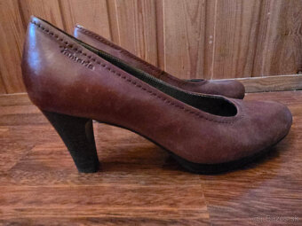 Predám hnedé kožené lodičky - 2