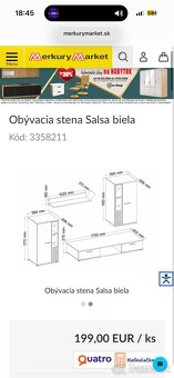 Obývacia stena Salsa biela - 2