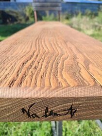 Drevená lavica z masívneho dreva - 2