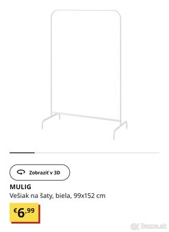 Vešiak na šaty 3x s úložným priestorom 2x - 2