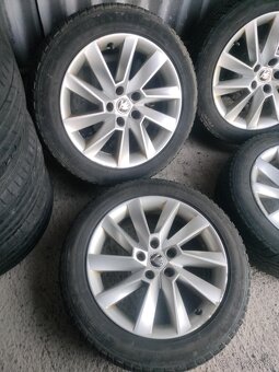 4ks alu disky orig. Škoda 5x112 R17 pneu 205/55 R17 5mm - 2