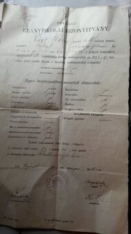 Staré vysvedčenia a voj.listiny Rak-Uhorská monarchia - 2