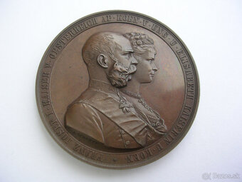AE medaila 1879 Franz Joseph I.+Elisabeth 25.výročie svadby - 2