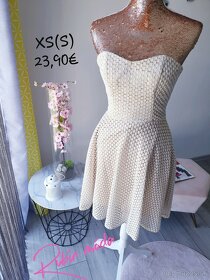 Krátke spoločenské šaty NOVÉ (XS/S) - 2