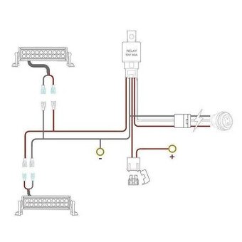 Inštalačný set 40A káble 12V pre dve LED svetlá - 2