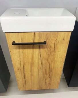 Keramické umývadlo 50cm + skrinka dub remeselný - 2