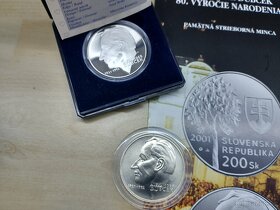 slovenské strieborné mince, pamätný list, leták - 2