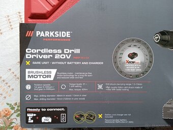 Predám Parkside performanceAku vŕtací skrutkovač PABSP 20 C4 - 2