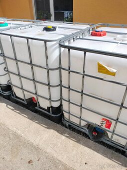 Ibc kontajner,plastová 1000l nádrž,barel,kubikon - 2