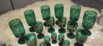 Predám súpravu pohárov zo zeleného skla - 2