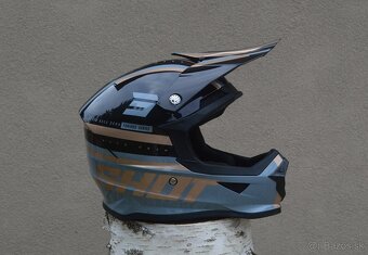 helma shot mx atv matná striborno bronz čierna - 2