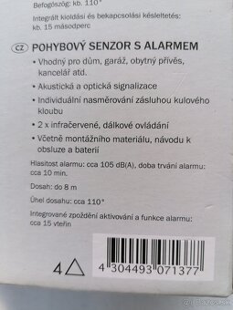 Pohybový senzor s alarmom. - 2