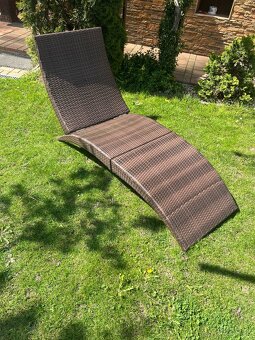 Ratanové záhradné lehátko - 2