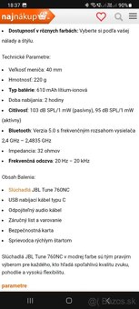 Predám slúchadlá JBL TUNE 760NC - 2