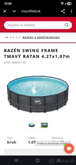 SWIN FRAME TMAVY RATAN 4.27x1.07 m - 2