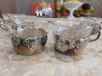 Sada 6 vintage pohárov Schott Mainz Jena Glas Glogg - 2