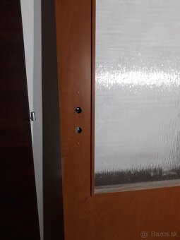 Dvere hnede so sklom 80 lave a 80 prave - 2