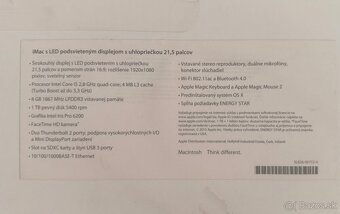 Predám Apple iMac 21,5 - 2