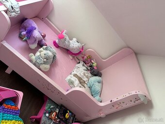 Ikea detská rastúca posteľ - ružová - 2