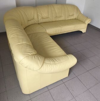 Kožená rohová sedacia súprava - TOP STAV, ako NOVÁ - 2
