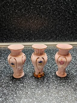 Ružový porcelán - vázičky - 2